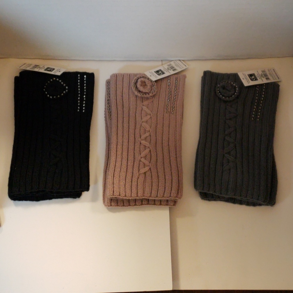 Charlie Paige Boot Cuffs- 3 pair (Black, Grey, Tan